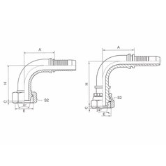 Hydr.koncovka DKOL DN4 / M10x1 90°
